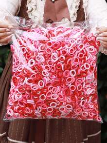 400pcs Randomly Shipped Nylon Princess Hair Ties - Multicolor - View 8