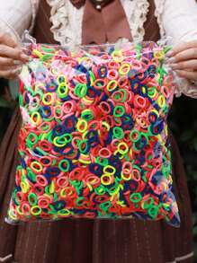 400pcs Randomly Shipped Nylon Princess Hair Ties - Multicolor - View 4