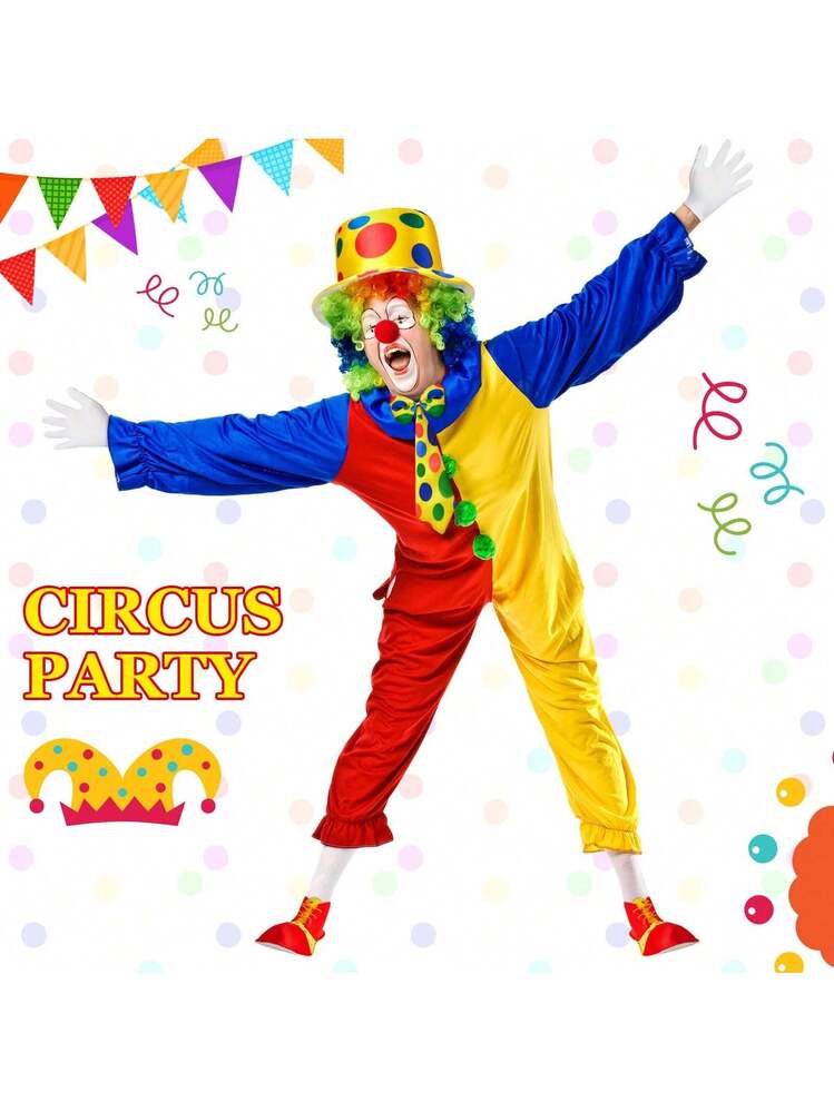 Set Cerchietto E Naso Da Clown Per Cosplay - Accessorio Divertente Per Halloween E Carnevale