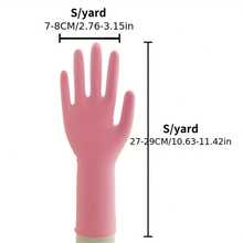 30pcs/pack 12-inch Powder Pink Disposable Gloves - Pink - View 6