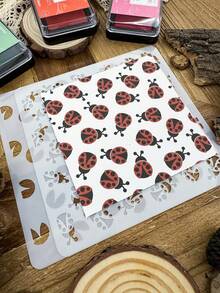Ladybug Shaped Painting Stencil Template - White - View 6