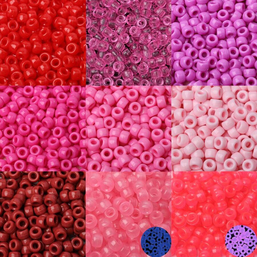 100入組6x9mm亮晶晶透明亮光亮片琥珀珠,diy首飾製作項鍊手鍊配件 - 彩色 - 查看 1