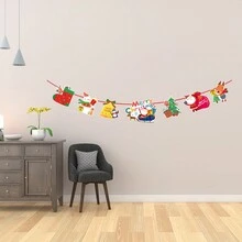 1 Miếng - Giáng sinh Đồ trang trí Ông già Noen & Tuần lộc Hoạt hình Giấy Băng rôn Đối với Thương nghiệp Khu vực , Trường học Hoặc Nhà  Đồ trang trí - Nhiều màu - Xem 5