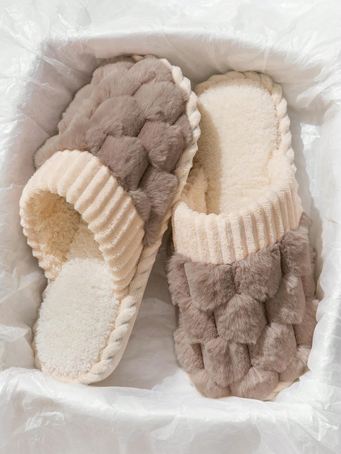 Men's Winter Indoor Slippers, Comfortable And Warm Simple Plush House