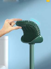 1 件壁挂式马桶清洁刷，无需钻孔，无盲点，高端卫浴工具