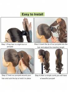 马尾辫延长柔韧环绕头发马尾辫假发 38 英寸长马尾假发适合女士各种场合，包括音乐节、派对、角色扮演、假期和所有季节