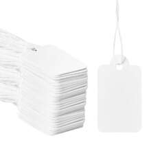 200 Piezas De Etiquetas De Precio Blanca, Etiquetas De Marca En Blanco De 23x13mm, Etiquetas De Precio De Joyería, Etiquetas De Artesanía, Etiquetas De Precio De Papel, Etiquetas De Ropa Para Mostrar Con Cuerda Para Manualidades, Etiquetas De Regalo Y Decoraciones - Multicolor - Ver 3