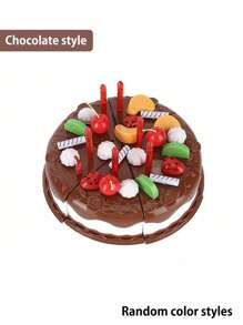 37 món đồ chơi nhà làm bánh 2 màu cho trẻ em, đồ chơi cắt và chơi, đồ chơi giả vờ, đồ chơi cho bé gái - Nhiều màu - Xem 3