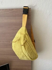 Túi đeo chéo màu trơn - Màu vàng - Xem 5