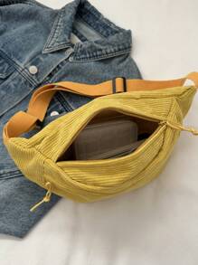 Túi đeo chéo màu trơn - Màu vàng - Xem 9