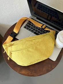 Túi đeo chéo màu trơn - Màu vàng - Xem 4