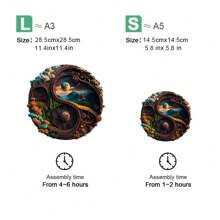 Yin Yang Shaped Wooden Puzzle - Apricot - View 4