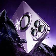 1 peça Estojo à Prova de Quedas Roxo com Protetor de Lente de Câmera, Case Magnético Eletrochapeado Fashion para Carregamento Sem Fio, Universal para Homens e Mulheres, Compatível com IPhone 11/11Pro/11Pro Max, Iphone12/12Pro/12Pro Max, Iphone13/13Pro/13Pro Max, Iphone14/14Lpus/14Pro/14Pro Max. - Roxa - Ver 3