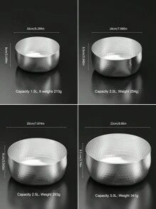 1 件金色或银色不锈钢火锅面碗、蜗牛面、大拉面、帽子碗、汤碗、创意家用和餐厅餐具、韩式、适用于电磁炉和燃气灶、厨房、圣诞礼物、学校用品 - 金色和銀色 - 查看 3