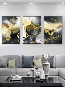 3 件/套抽象帆布海報,大理石抽象藝術,簡約設計,家居裝飾,送給朋友的禮物,客廳,套件牆壁藝術裝飾,臥室,辦公室,廚房餐廳,酒吧牆壁裝飾,防水畫,印刷品,藝術品,無框 - 多色 - 查看 8