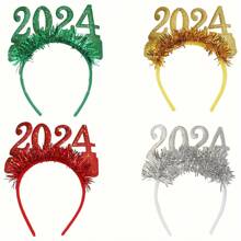 1件圣诞发箍，2024新年发箍，星形亮片发箍，金色亮片发圈，适合年度节日、圣诞派对、圣诞晚宴、拍照区等场合。圣诞节、派对、发饰、美发工具、卷发饰品、秋季美发工具、女士美发用品、秋季、女士旅行发饰、女士发饰、女士圣诞袜填充物、圣诞礼物、成人圣诞袜填充物、美发用品、圣诞袜填充物、成人礼圣诞发饰、礼物创意、美妆圣诞袜填充物、圣诞节 - 銀色 - 查看 4