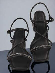 Women Heeled Sandals - màu đen - Xem 6