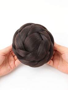1入組合成纏繞鬆緊帶髮髻, 結形物夾在頭髮上, 適用於派對婚禮角色扮演 - Dark Brown - 查看 2