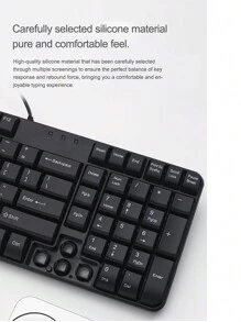 Rapoo X120黑色鍵盤和滑鼠套裝窄邊框電腦筆記本有線鍵盤和滑鼠組合usb接口即插即用 - 黑色 - 查看 3