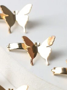 6pcs Gold Tone 3d Butterfly Hair Clips For Women, Elegant Hairpins For Hairstyling Boho Claw Clips Hair Claws Hair Barrettes, School Stuff