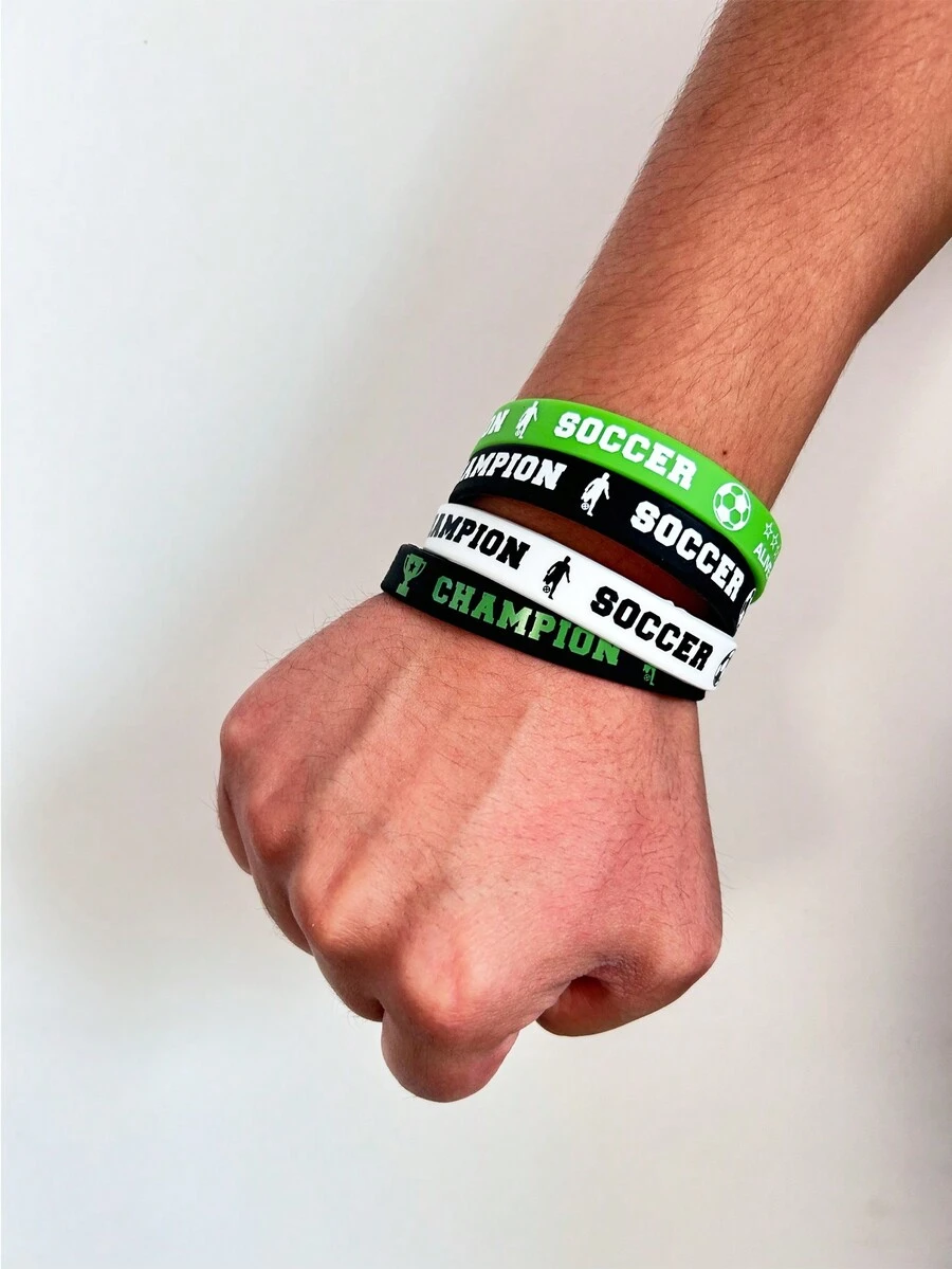 1set 4pcs Sports Style Unisex Bracelet - Multicolor - View 1