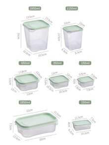 Juego De 17 Cajas De Almacenamiento Selladas Profesionales - Verde - Ver 10