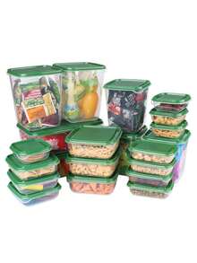 Juego De 17 Cajas De Almacenamiento Selladas Profesionales - Verde - Ver 2