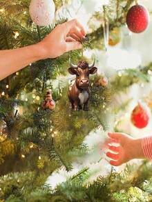 新款多色彩動漫汽車裝飾品聖誕樹裝飾生日禮物盆栽裝飾家居裝飾