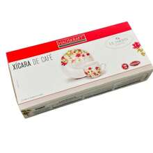 Jogo Xicaras cafe expresso De Porcelana 90 ml flores - Branco - Visão 9