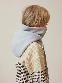 1 件儿童冬季针织拉法帽，保暖颈部和耳朵保护，适合 3-12 岁儿童，适合雪地、骑自行车、滑雪 - 淺灰色 - 查看 6
