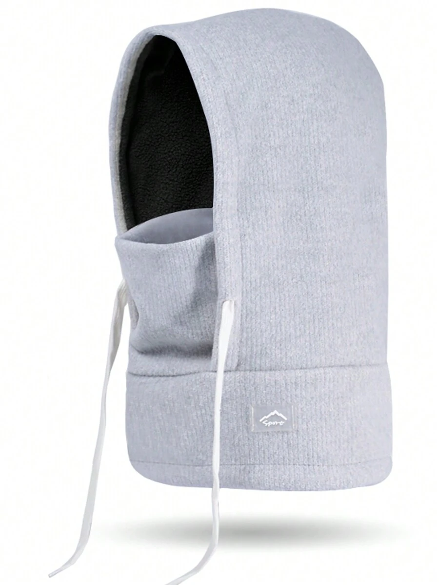 1 件儿童冬季针织拉法帽，保暖颈部和耳朵保护，适合 3-12 岁儿童，适合雪地、骑自行车、滑雪 - 淺灰色 - 查看 1