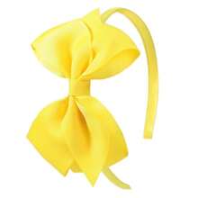 扭結頭帶配蝴蝶結裝飾 - 黃色 - 查看 1
