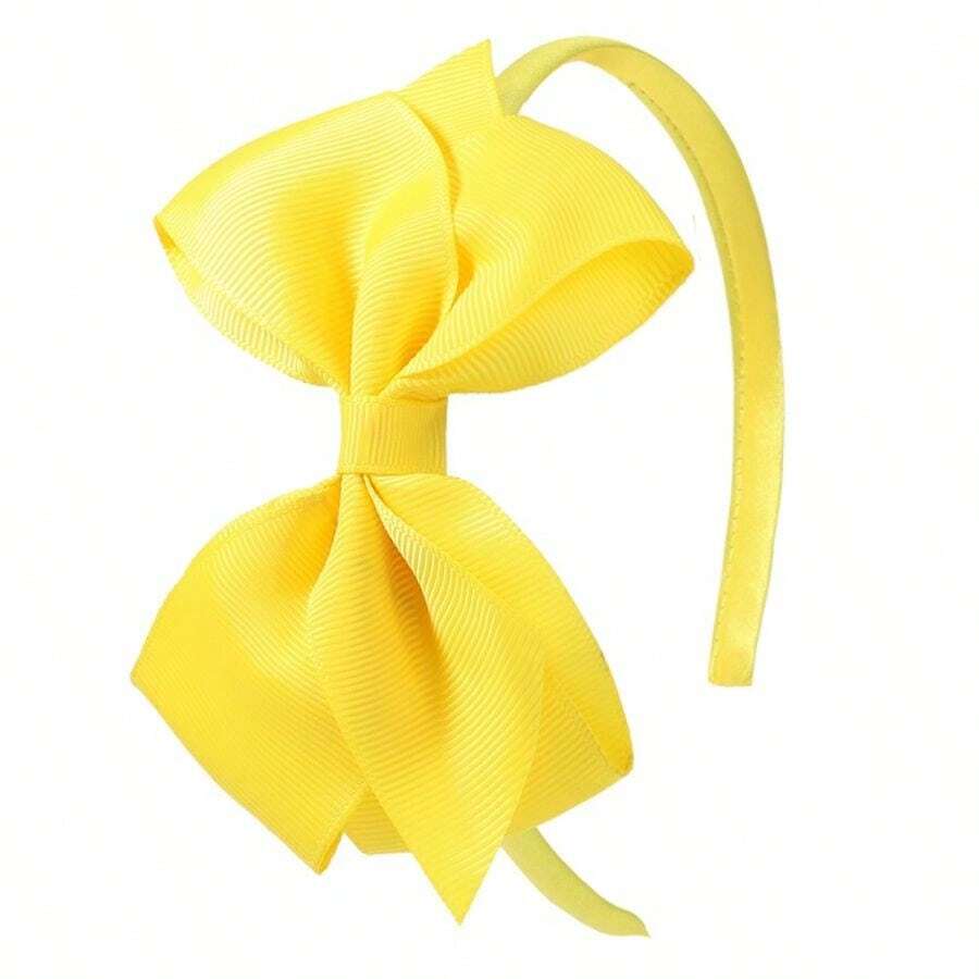 扭結頭帶配蝴蝶結裝飾 - 黃色 - 查看 1