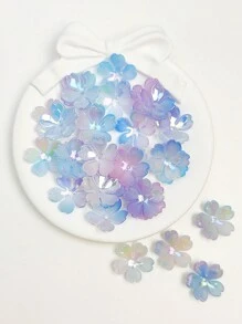 30 件甜美可爱的蓝色樱花珠，用于 DIY 珠宝制作和装饰的花珠，可用于项链、手链、耳环、手机链、钥匙扣、包包吊饰、女士花卉 DIY 珠宝组件