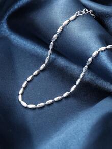 1入單純和個性化的橄欖色珠925銀手鍊,適合女性日常佩戴,送禮佳品