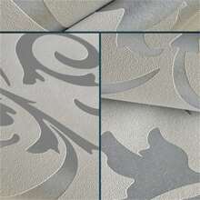 1 Roll Of Silver Grey Floral Wallpaper, Made Of High-End Non-Woven Material, Suitable For Living Room, Bedroom Decoration And Home Renovation, Renovation Stickers Peel Wall Panels, Wall Paper, Wallpapers, Spring Decoration Items Refresh Your Home, Festival Decoration Stickers Gifts Birthday Graduation