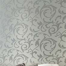 1 Roll Of Silver Grey Floral Wallpaper, Made Of High-End Non-Woven Material, Suitable For Living Room, Bedroom Decoration And Home Renovation, Renovation Stickers Peel Wall Panels, Wall Paper, Wallpapers, Spring Decoration Items Refresh Your Home, Festival Decoration Stickers Gifts Birthday Graduation