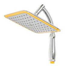 1入9英寸方形頂部噴霧花灑,可調節旋轉球節,abs材質,手持式且節水,適用於酒店和家庭,通用浴室配件