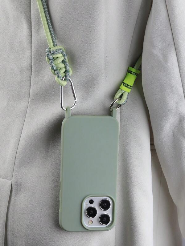 Gorgeous Good Quality Solid Color Phone Case Cover With Metal Bead Chains Compatible With Iphone 16 16e 15 14 13 12 11 Pro Max Plus 16e