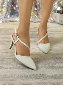 Mint Green Pointed Toe High Heels Women's Shoes, Versatile And Sexy - Baby Pink - View 4