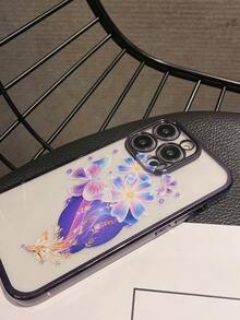 鍍花紋防摔手機殼，適用於蘋果iPhone - 彩色 - 查看 3