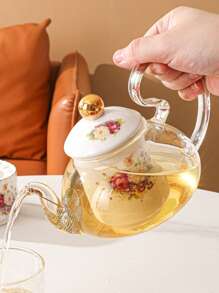 花茶壺套裝附歐式和英式茶杯茶碟,1壺1立 - 白色 - 查看 2