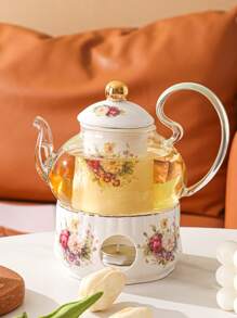 花茶壺套裝附歐式和英式茶杯茶碟,1壺1立 - 白色 - 查看 1