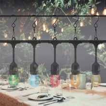 5入組不銹鋼風鈴掛鉤,60度旋轉式風鈴掛鉤,s形旋轉式軸承掛鉤,花盆掛鈎支架,戶外小工具 - 黑色 - 查看 6