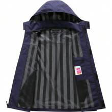 Men's Lightweight Waterproof Hooded Rain Jacket Outdoor Raincoat Shell Jacket For Hiking Travel