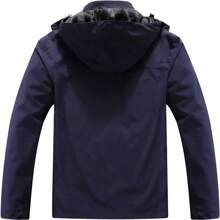Men's Lightweight Waterproof Hooded Rain Jacket Outdoor Raincoat Shell Jacket For Hiking Travel