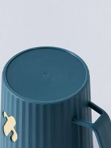 1pc Cactus Decor Toothbrush Cup With Handle, Bathroom Storage Cup - Green - View 6