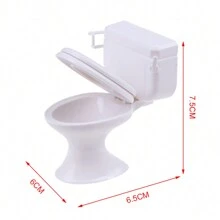 1pc Dollhouse Furniture Vintage Bathroom Toilet Miniature Toy Doll Accessories,Toy Toilet,Dollhouse Miniature Furniture,Dollhouse Bed,Potty,Doll Accessories,Dolls House Furniture,Doll Chair,Chicken Toilets,Bed