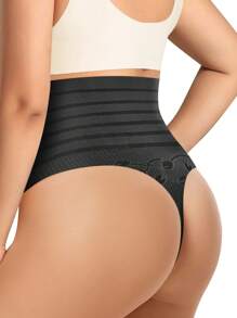 3 件裝女式高腰丁字褲,性感塑身內衣