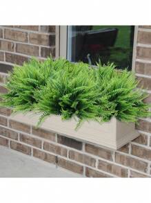 10 件/套人造植物逼真塑料绿植绿色仿植物适用于户外花园酒店圣诞装饰